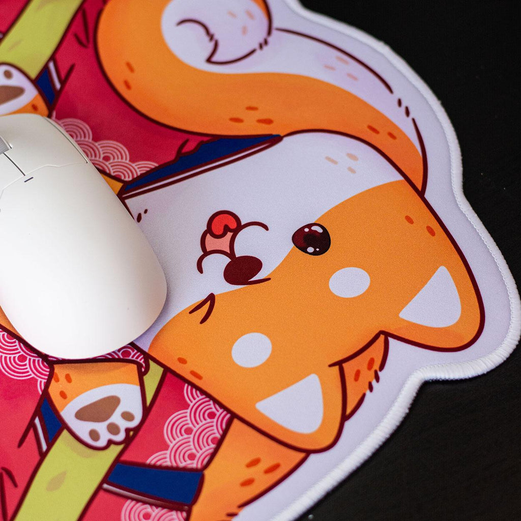 Galatix Hagu Mousepad Waterproof 35x35cm Shiba Inu Mouse Pad Gambar Anjing Dog Kucing Cat Lucu