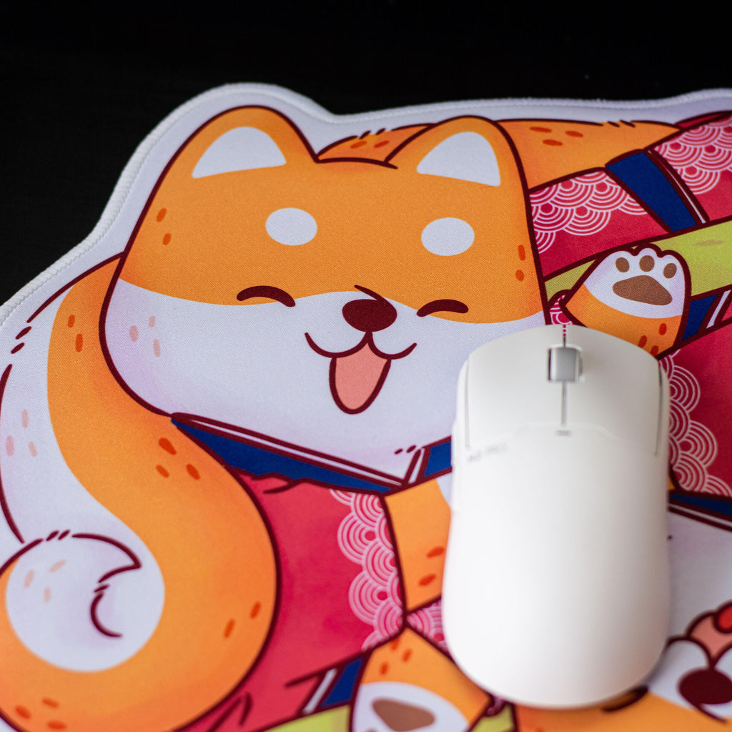 Galatix Hagu Mousepad Waterproof 35x35cm Shiba Inu Mouse Pad Gambar Anjing Dog Kucing Cat Lucu