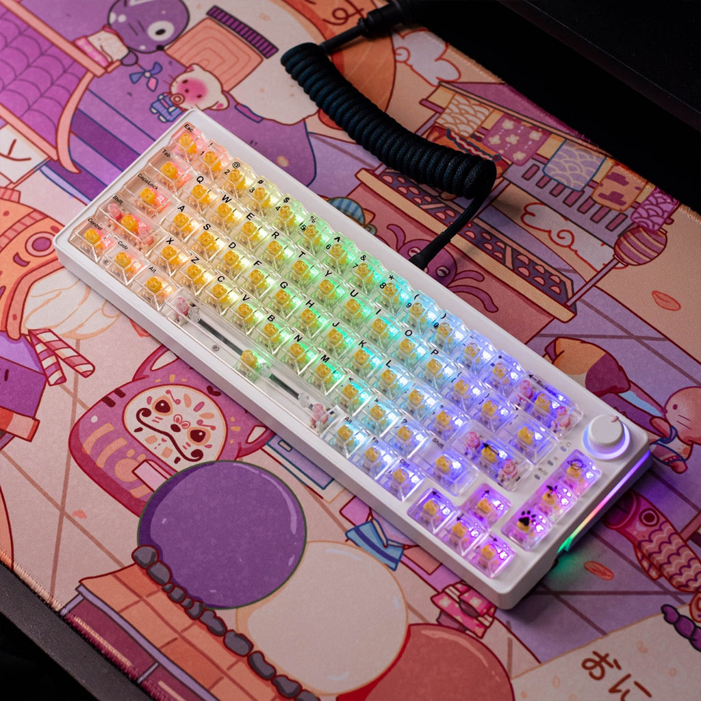 Galatix Keycaps Transparent Clear Crystal PC Material Oem Profile 131 Key Total