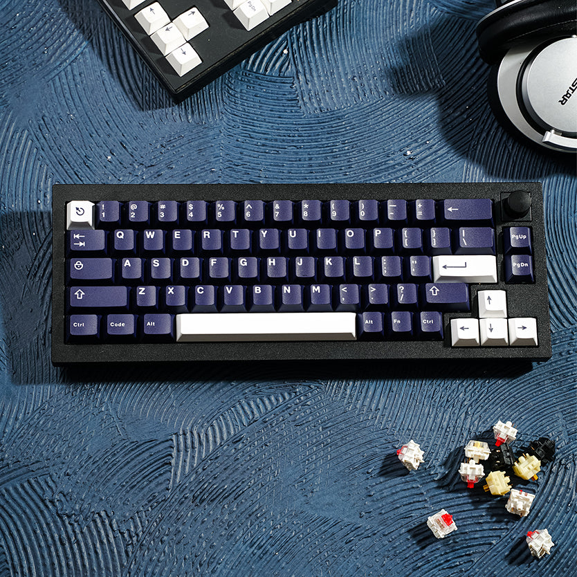 Galatix Deep Navy Keycap Cherry Profile PBT Material Dye Sub For Mechanical Keyboard