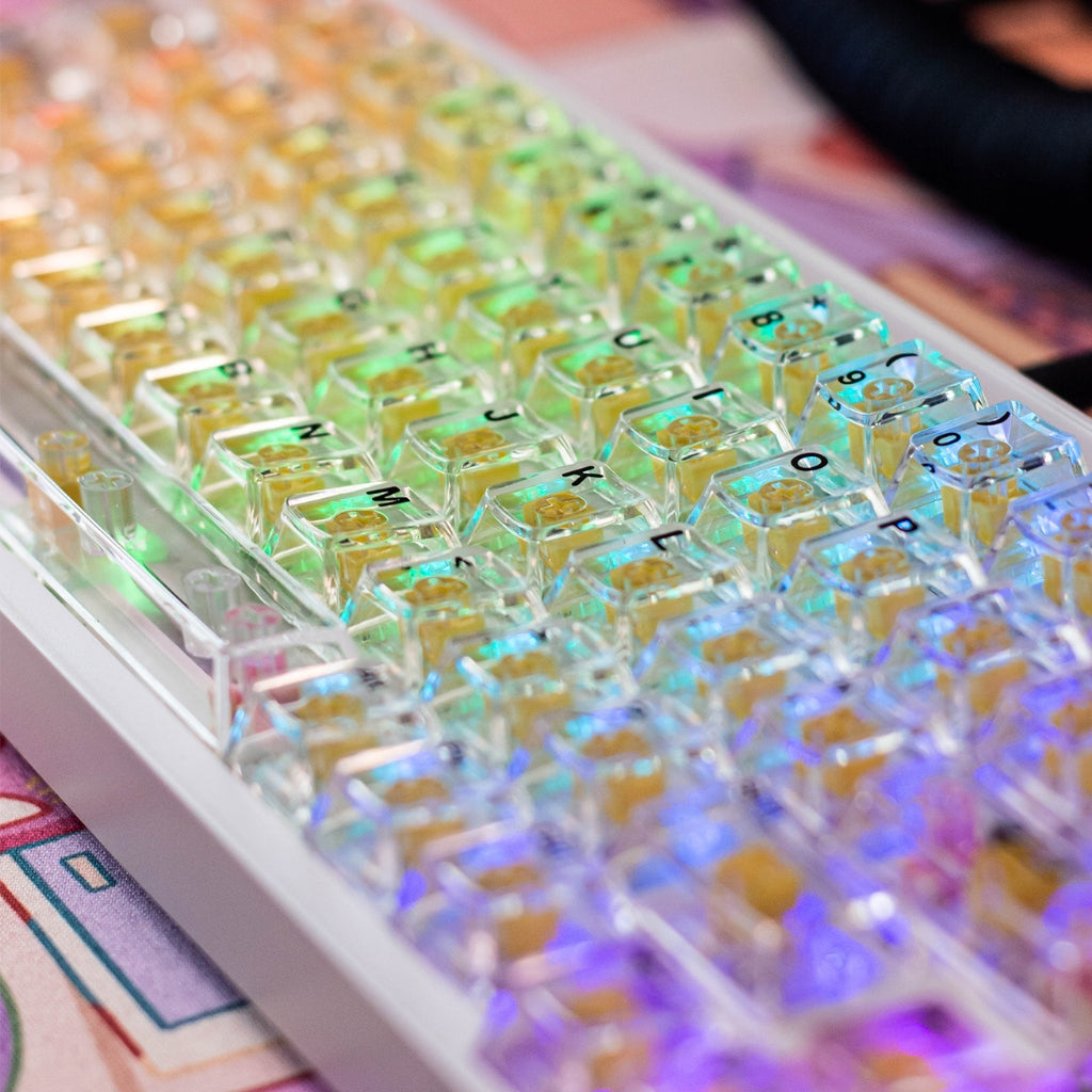 Galatix Keycaps Transparent Clear Crystal PC Material Oem Profile 131 Key Total