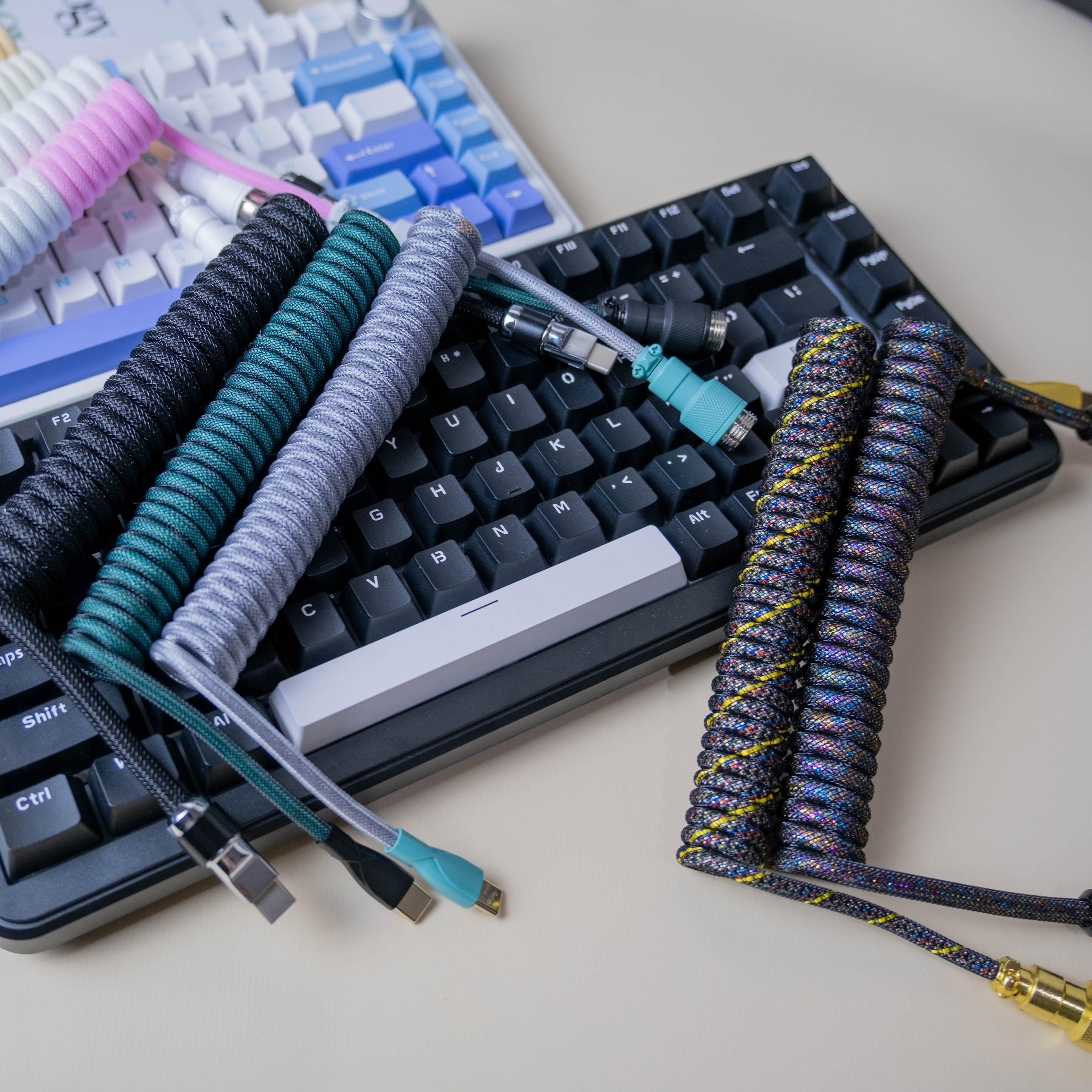 Galatix Coiled Cable For Mechanical Keyboard Type C Kabel With Aviator Reserved Kabel