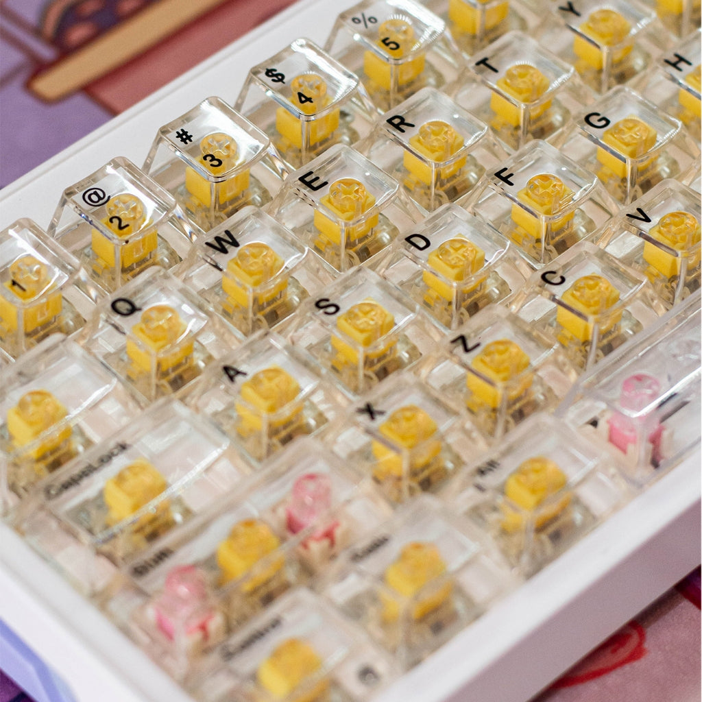 Galatix Keycaps Transparent Clear Crystal PC Material Oem Profile 131 Key Total