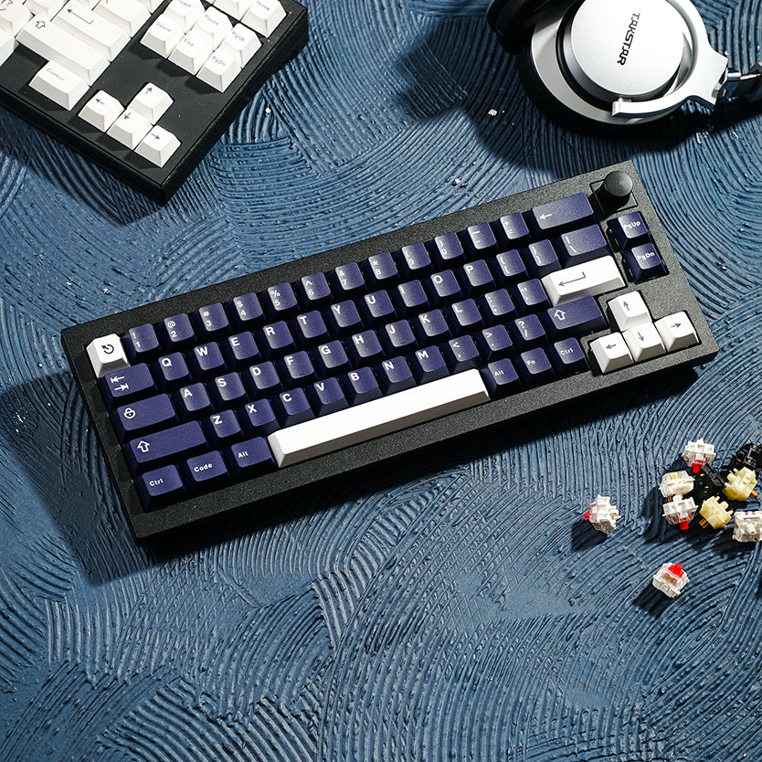 Galatix Deep Navy Keycap Cherry Profile PBT Material Dye Sub For Mechanical Keyboard