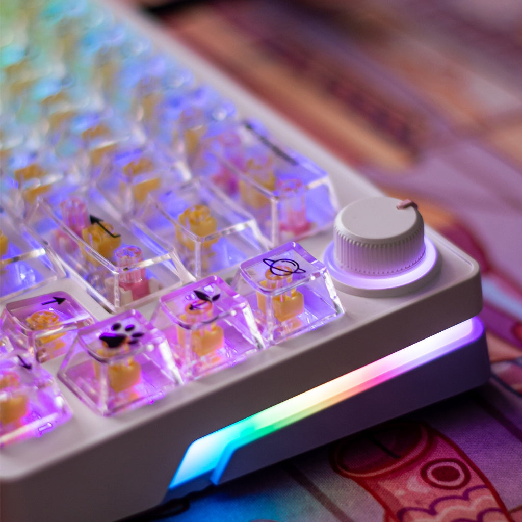 Galatix Keycaps Transparent Clear Crystal PC Material Oem Profile 131 Key Total