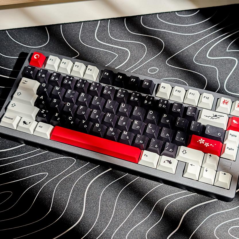 Galatix Zen Series Keycaps Japanase Root Cherry Profile Keycap PBT Dye Sub  For Mechanical Keyboard All Layout full TKL 60 65 68 75