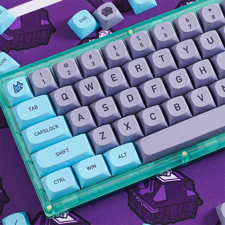 Galatix Purpel Cat Keycaps MA Profile PBT Material For Mechanical Keyboard 125 Key Set