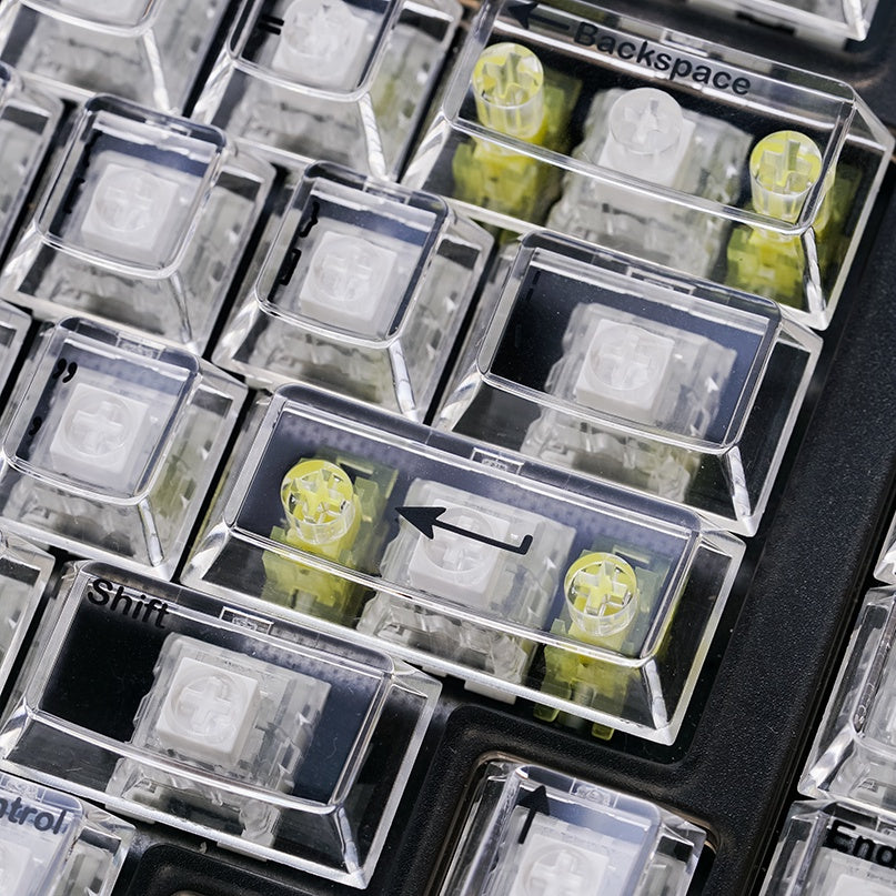 Galatix Keycaps Transparent Clear Crystal PC Material Oem Profile 131 Key Total
