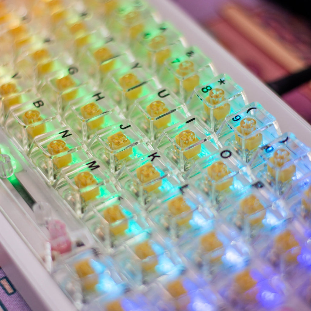 Galatix Keycaps Transparent Clear Crystal PC Material Oem Profile 131 Key Total